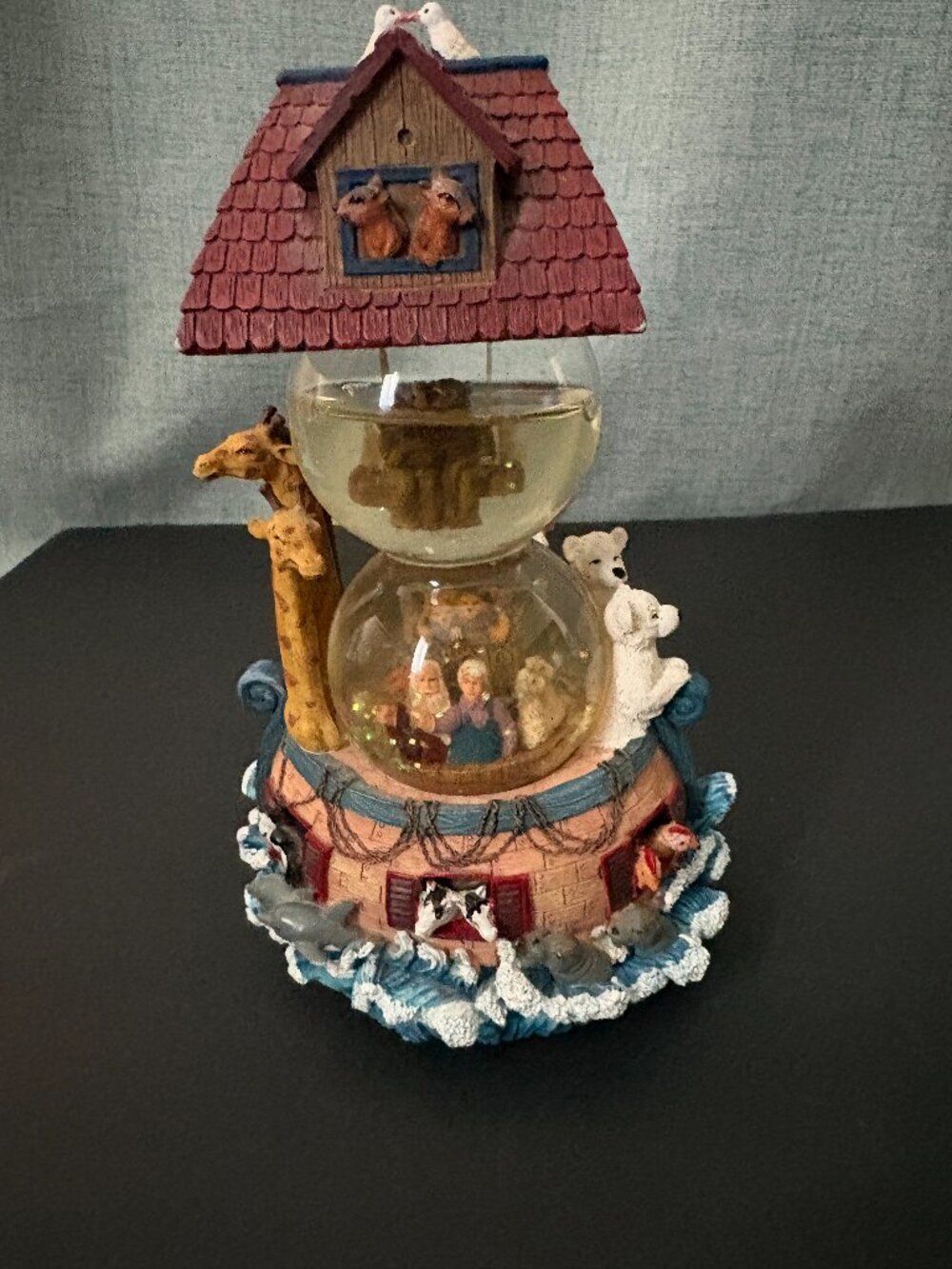 Noah's Ark Musical Double Snow Globe